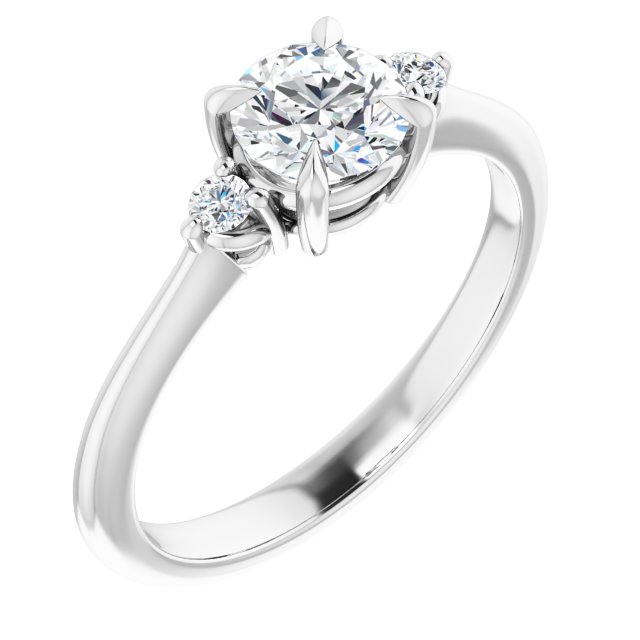 Side Stone Engagement Ring