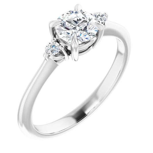 Side Stone Engagement Ring