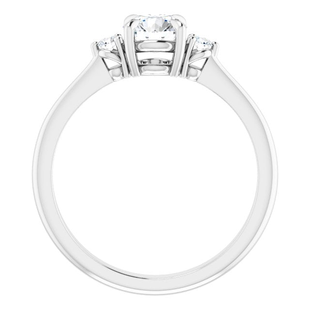 Side Stone Engagement Ring