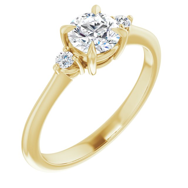 Side Stone Engagement Ring