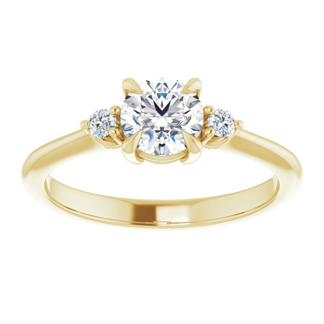 Side Stone Engagement Ring