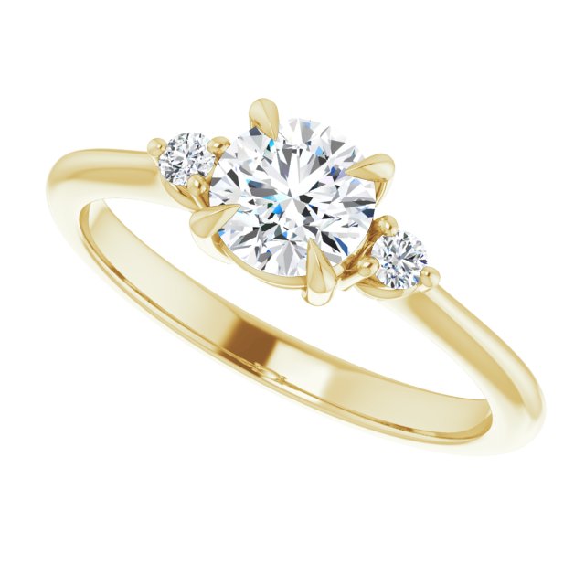 Side Stone Engagement Ring