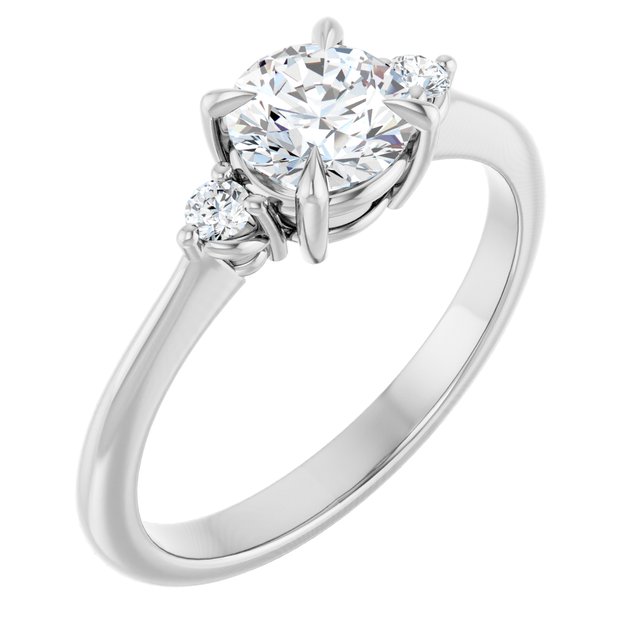 Side Stone Engagement Ring