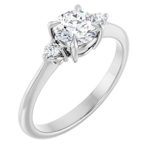 Side Stone Engagement Ring