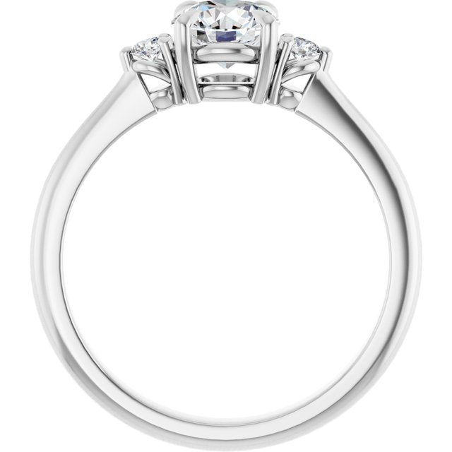 Side Stone Engagement Ring