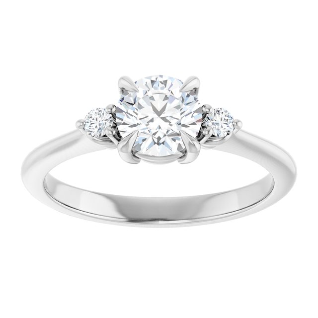 Side Stone Engagement Ring