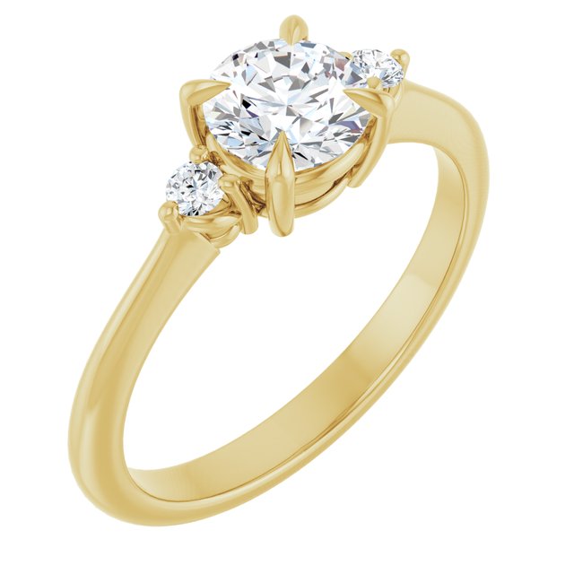 Side Stone Engagement Ring