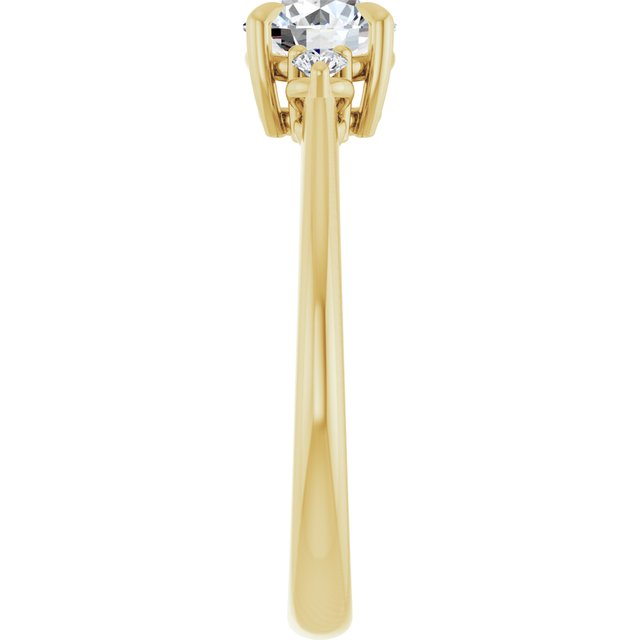 Side Stone Engagement Ring