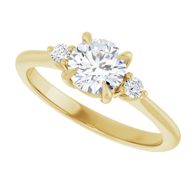 Side Stone Engagement Ring