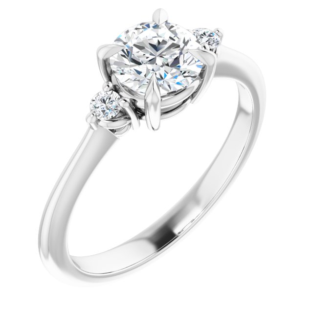 Side Stone Engagement Ring
