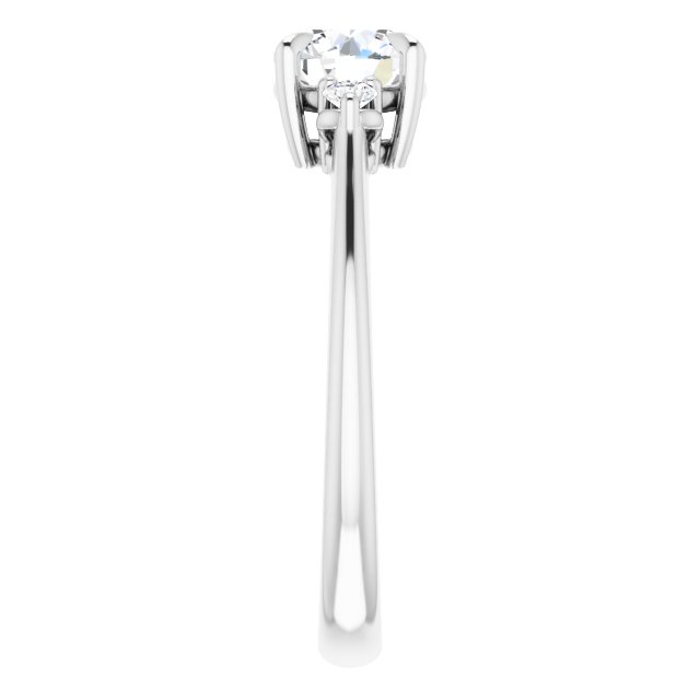 Side Stone Engagement Ring