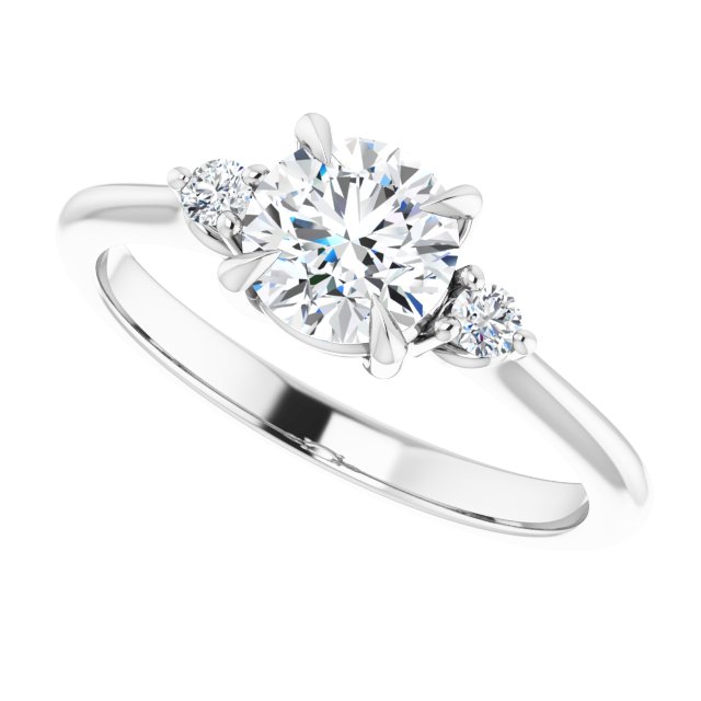 Side Stone Engagement Ring