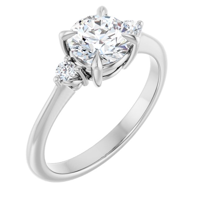 Side Stone Engagement Ring
