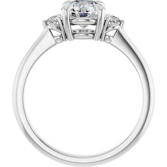 Side Stone Engagement Ring