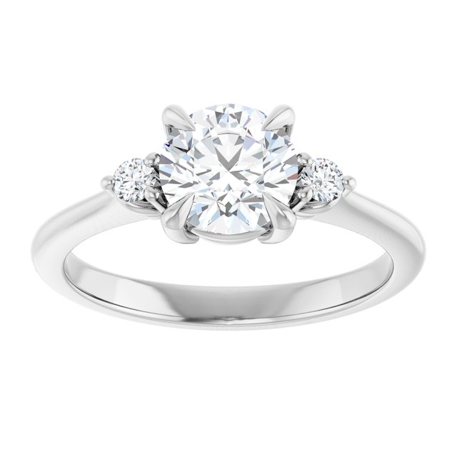 Side Stone Engagement Ring