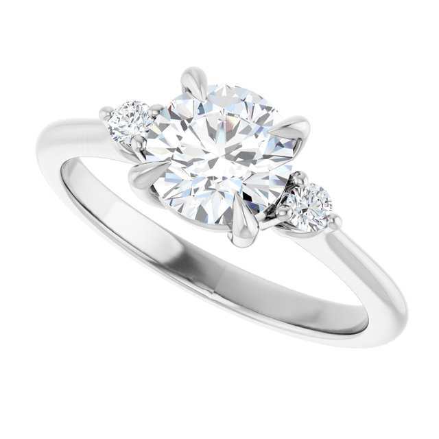 Side Stone Engagement Ring