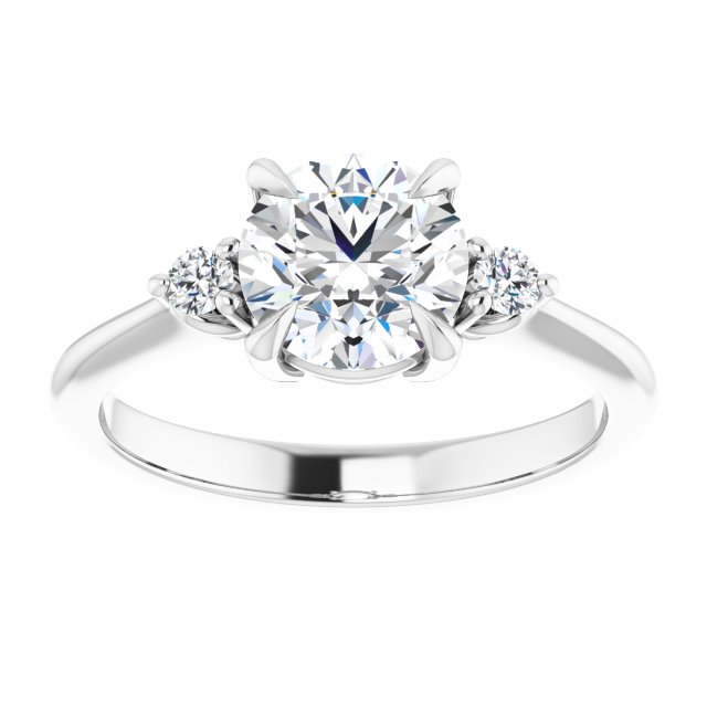 Side Stone Engagement Ring