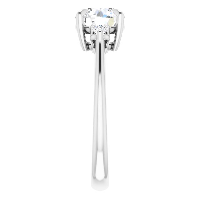 Side Stone Engagement Ring