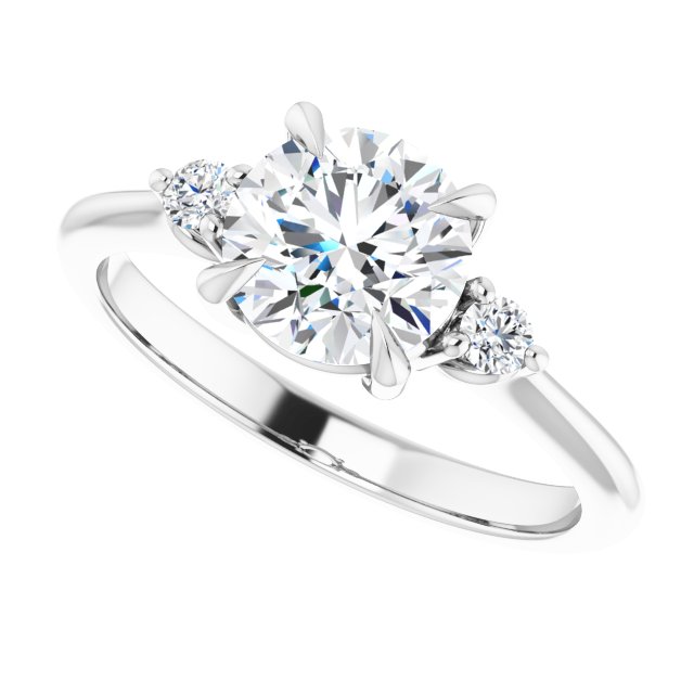 Side Stone Engagement Ring
