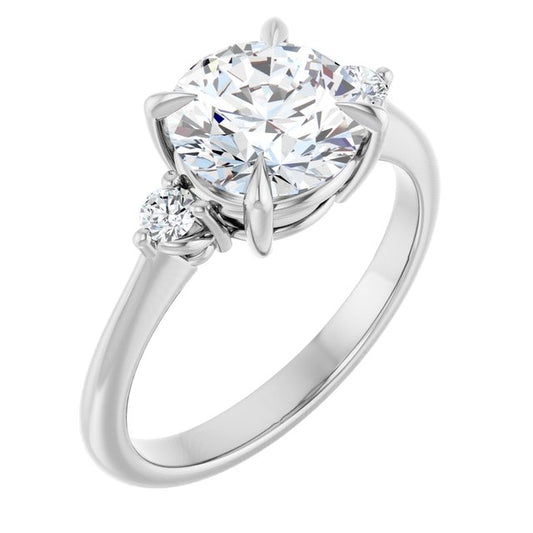 Side Stone Engagement Ring
