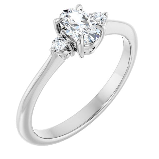 Side Stone Engagement Ring