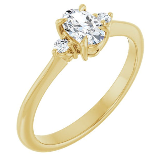 Side Stone Engagement Ring