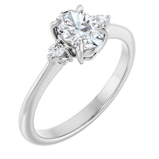 Side Stone Engagement Ring
