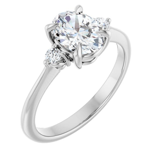 Side Stone Engagement Ring