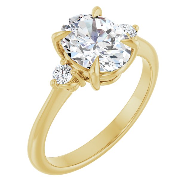 Side Stone Engagement Ring