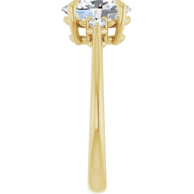 Side Stone Engagement Ring
