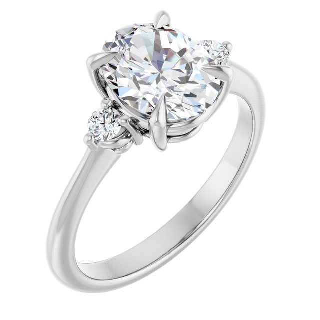 Side Stone Engagement Ring