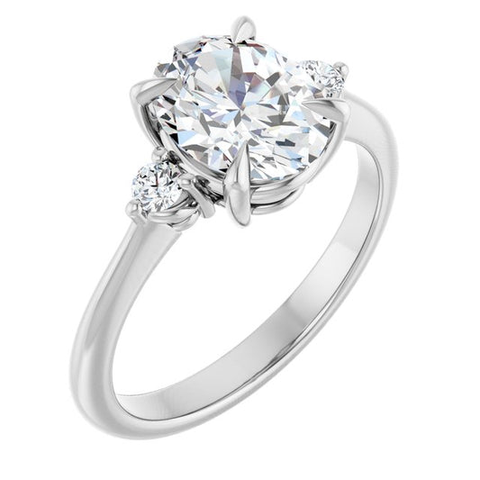 Side Stone Engagement Ring