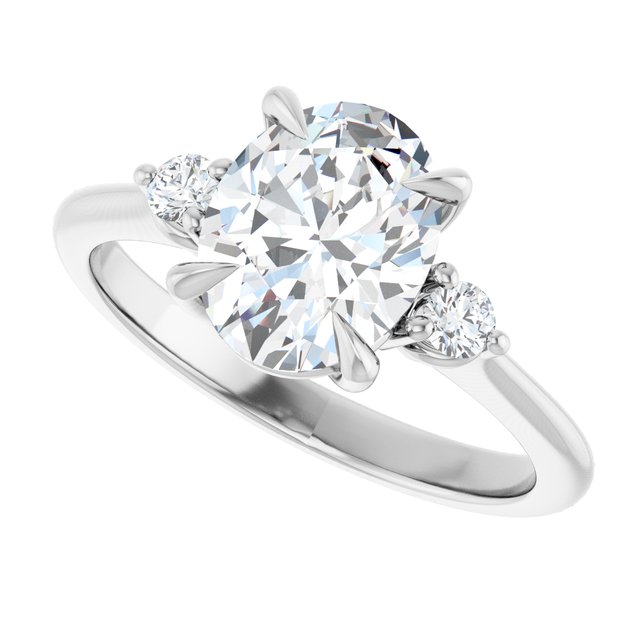 Side Stone Engagement Ring