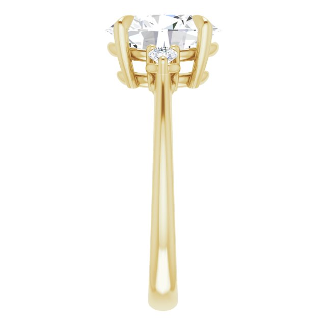 Side Stone Engagement Ring