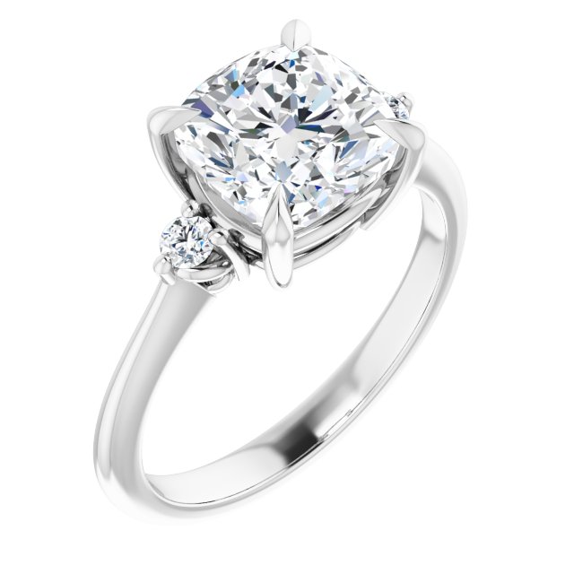 Side Stone Engagement Ring