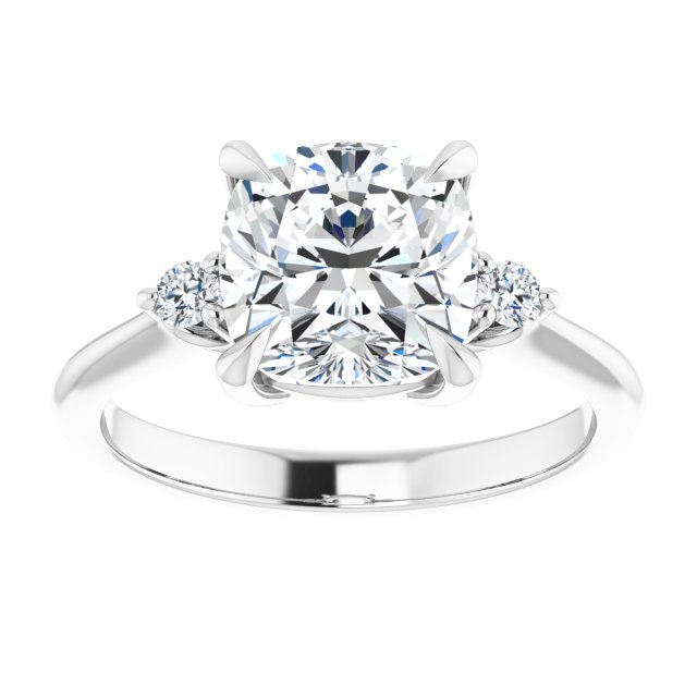 Side Stone Engagement Ring