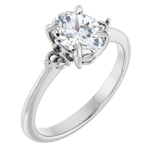 Side Stone Engagement Ring