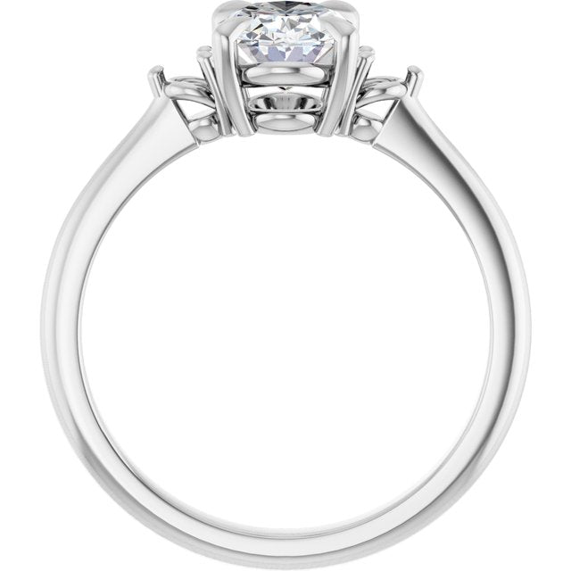 Side Stone Engagement Ring