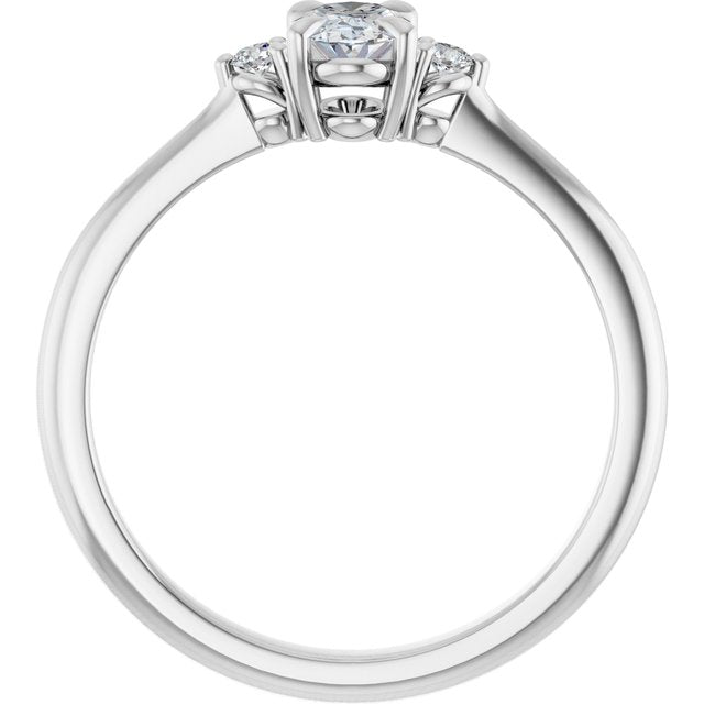 Side Stone Engagement Ring