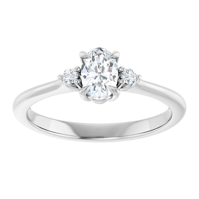 Side Stone Engagement Ring