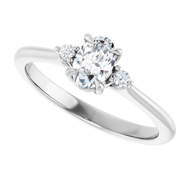 Side Stone Engagement Ring