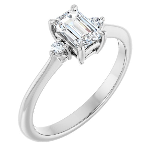 Side Stone Engagement Ring