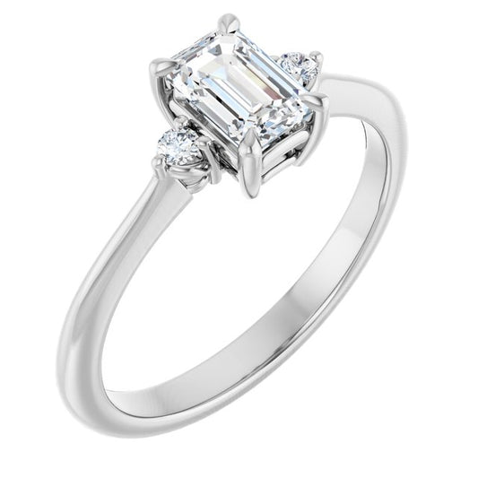 Side Stone Engagement Ring