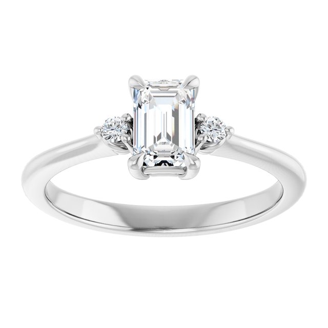 Side Stone Engagement Ring