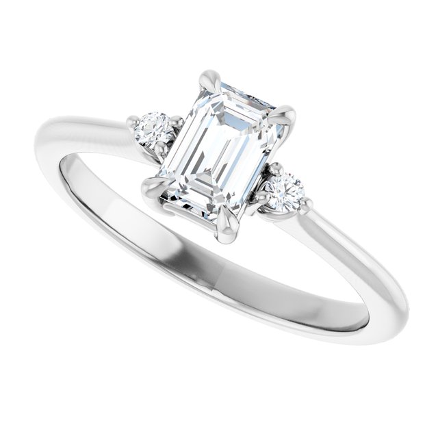 Side Stone Engagement Ring