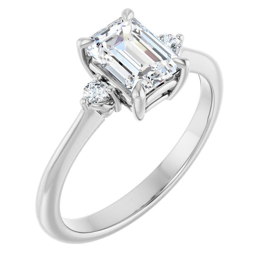 Side Stone Engagement Ring