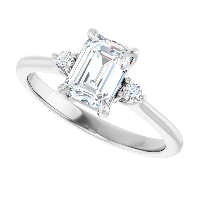 Side Stone Engagement Ring