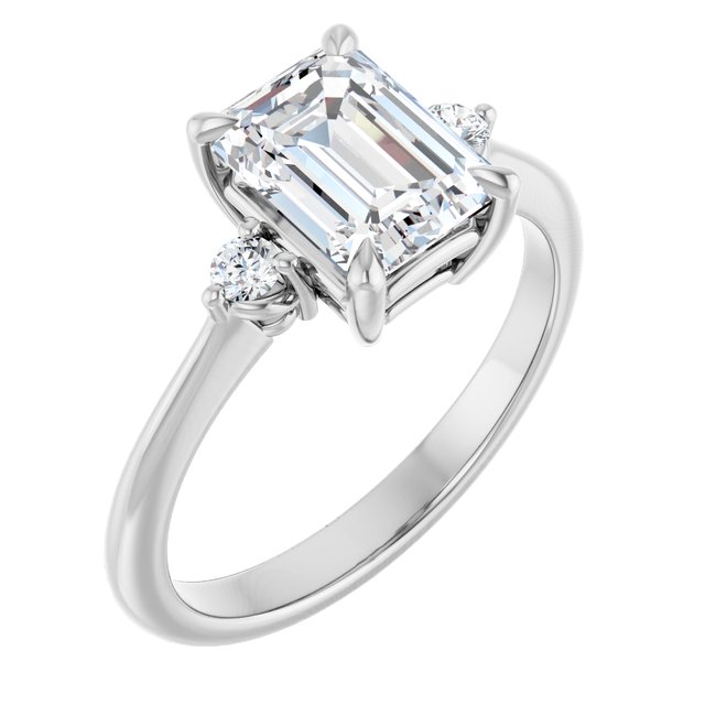 Side Stone Engagement Ring