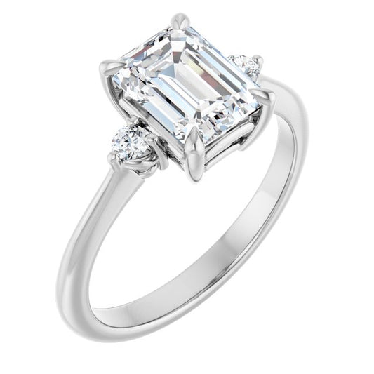 Side Stone Engagement Ring