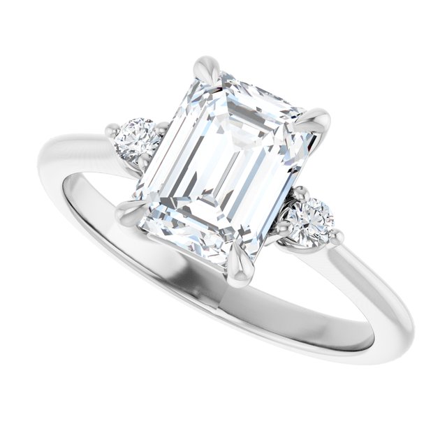 Side Stone Engagement Ring
